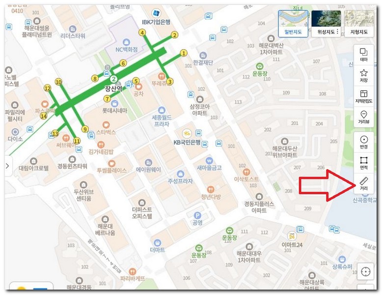 지도 직선거리 측정 네이버 거리재기로 하는 방법